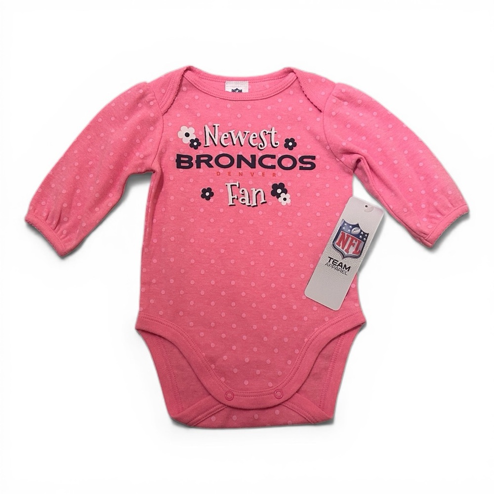 NFL Pink Broncos Baby Bodysuit